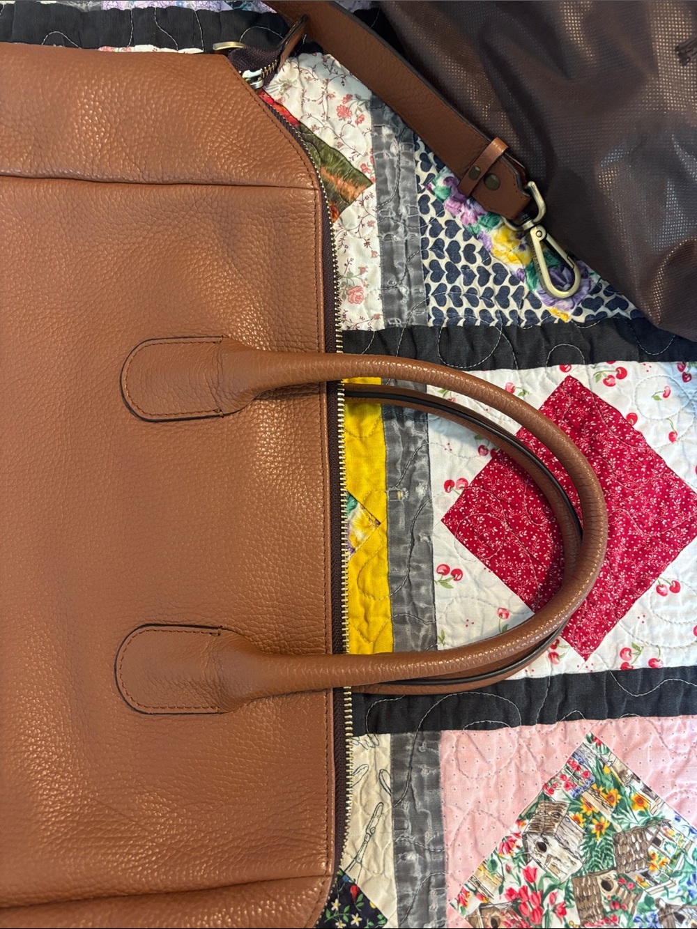CUOIERIA FIORENTINA Leather Tote in caramel leather - Picture 9 of 14